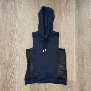 Varley Black hooded tank (mesh back) - sz M